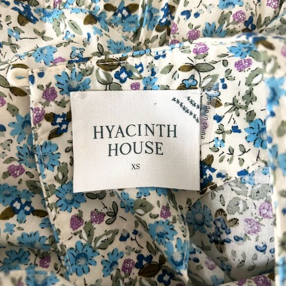 Tuckernuck Hyacinth House Quinn Blue Floral Mini Dress 100% Cotton Size XS - Picture 5 of 7